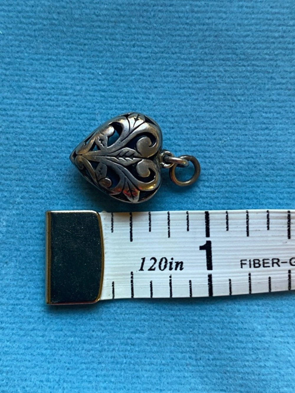 Sterling Silver Filigree Heart Pendant - Picture 3 of 4